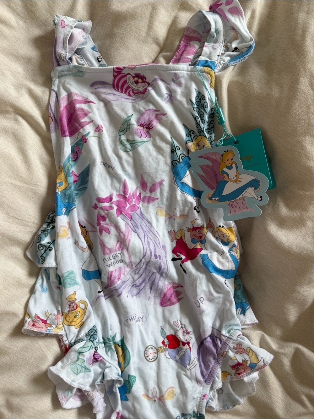 Posh Peanut Alice in Wonderland Bamboo Romper
